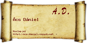 Ács Dániel névjegykártya